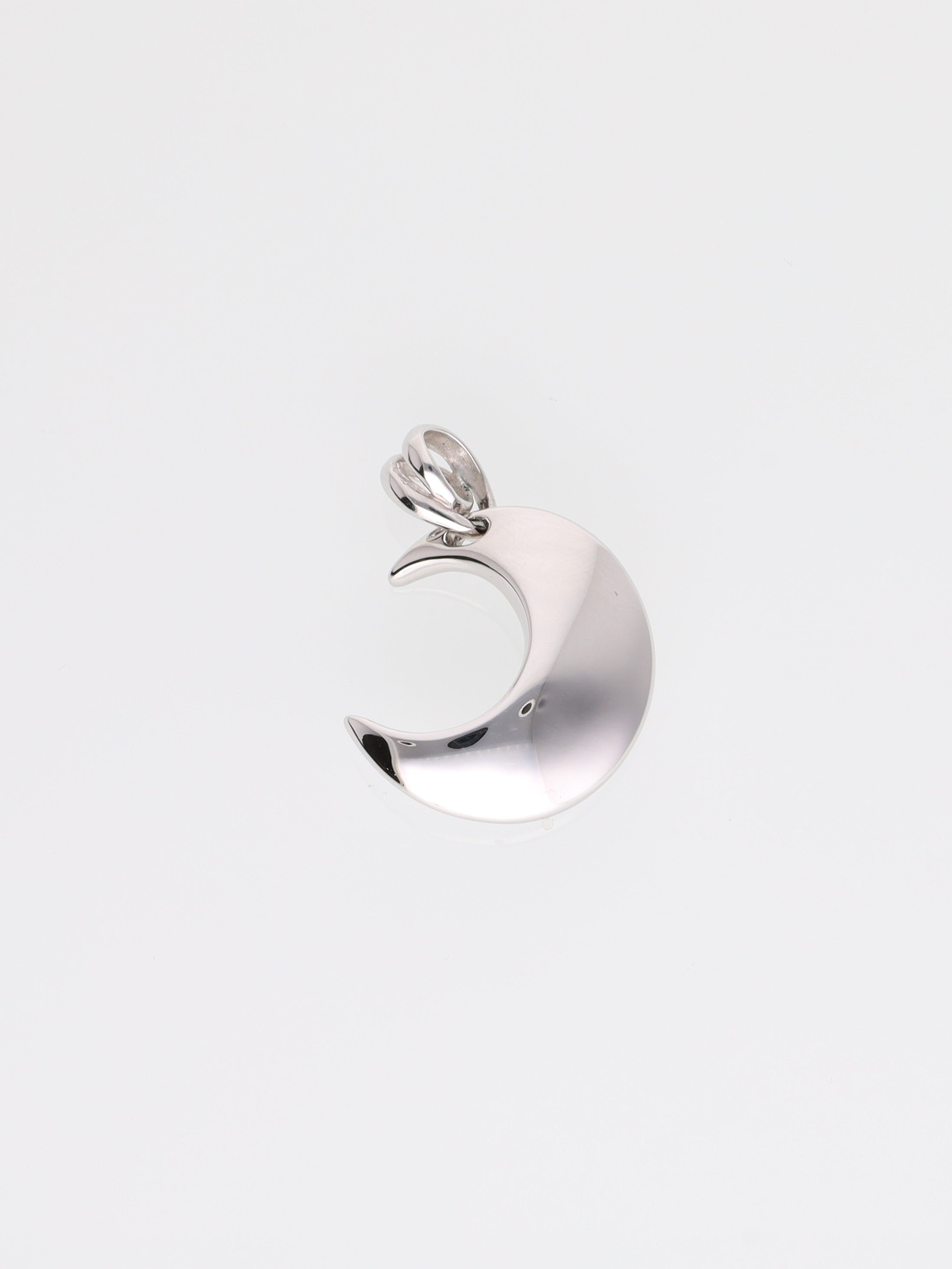 Ciondolo mezzaluna in oro bianco 18kt