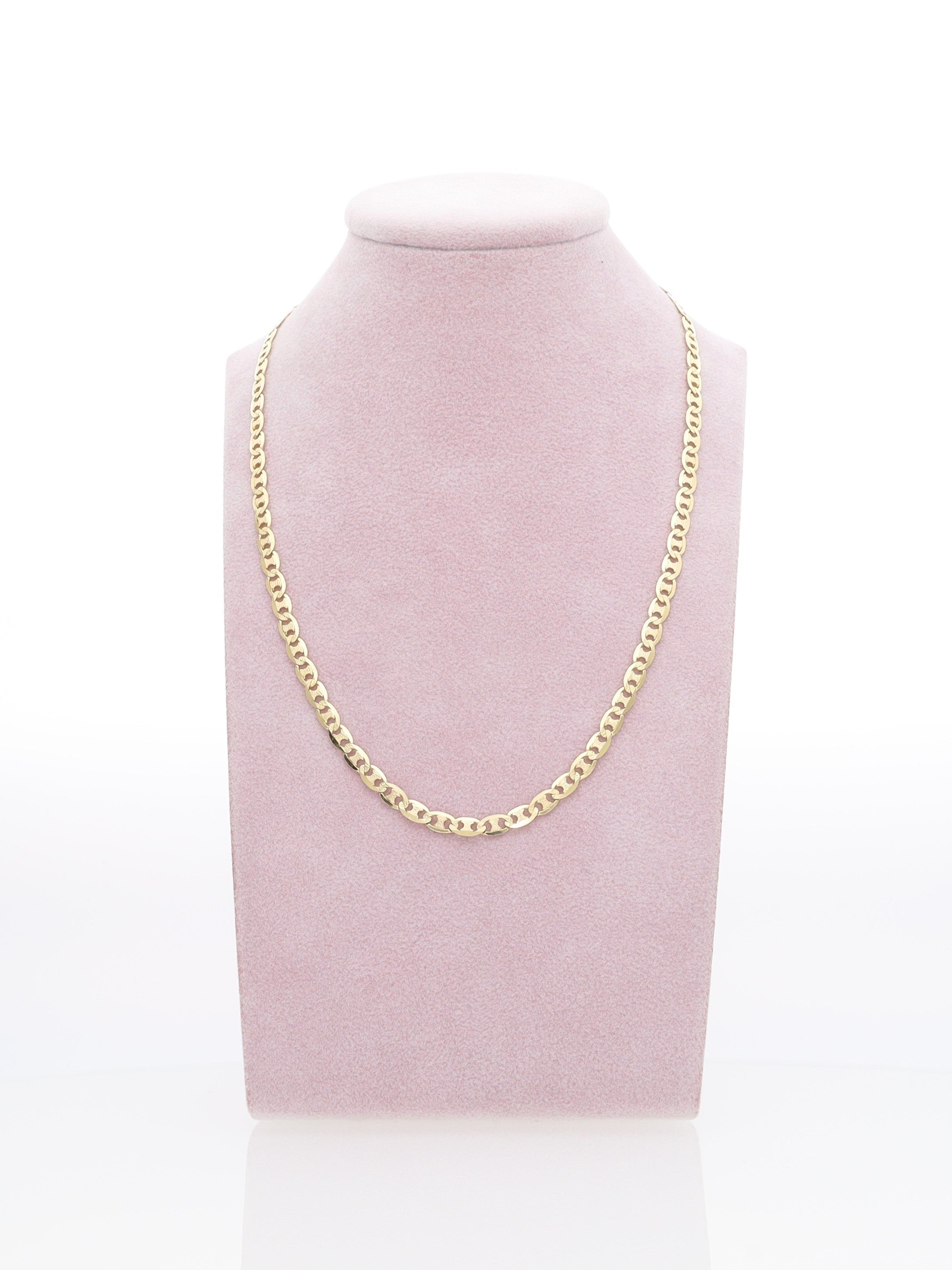 Collana oro giallo 18kt - maglia marinara piatta